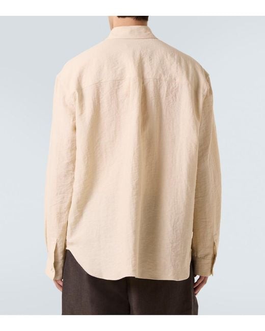 Commas Natural Embroidered Shirt for men