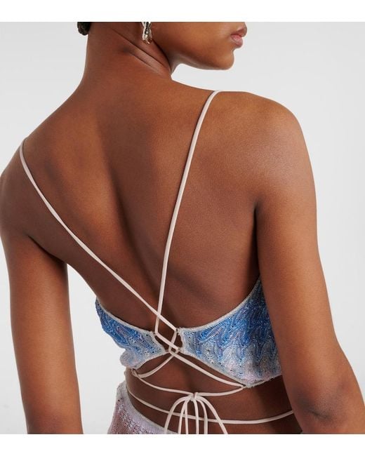 Missoni Blue Wave Cropped Top