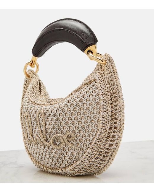 Chloé Metallic Summer Banana Mini Crochet Shoulder Bag