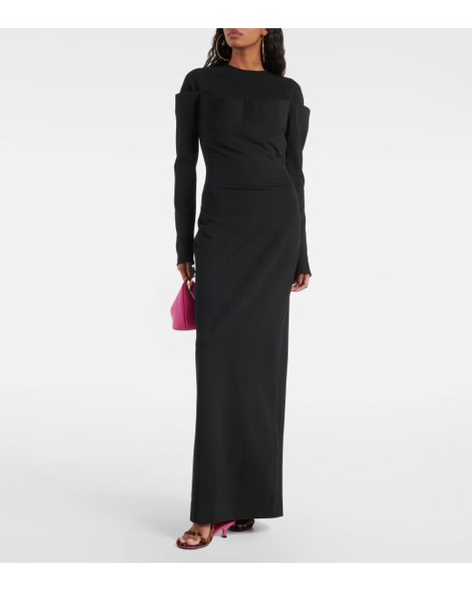 Jacquemus Black Sabre Jersey Maxi Dress