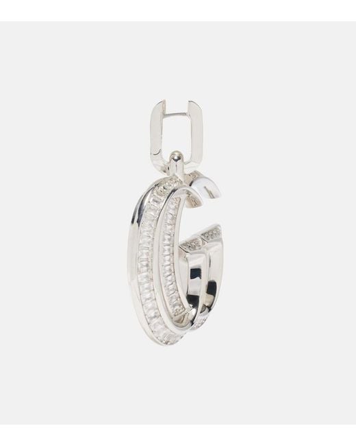 Gucci White Gg Marmont Embellished Earrings