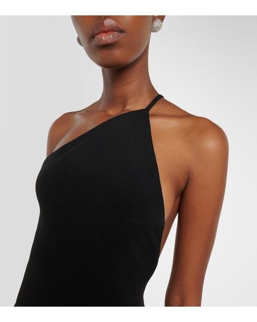 Solace London Black Alexandra One-Shoulder Maxi Dress
