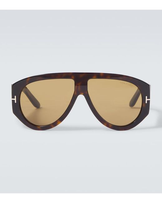 Tom Ford Brown Bronson Aviator Sunglasses for men