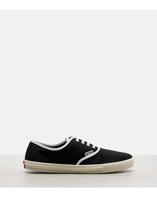 Prada Black Canvas Sneakers
