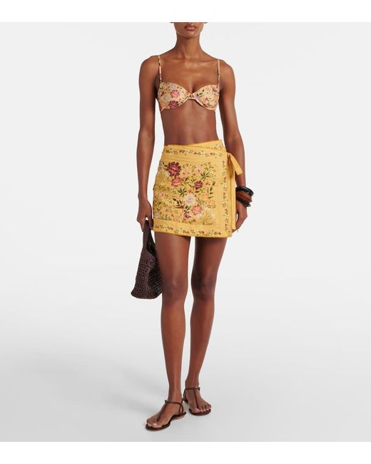 Agua Bendita Metallic Pareo Luna Aus Baumwolle Und Leinen