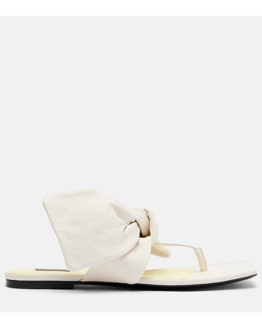 Givenchy White Boudoir Bow Leather Sandals