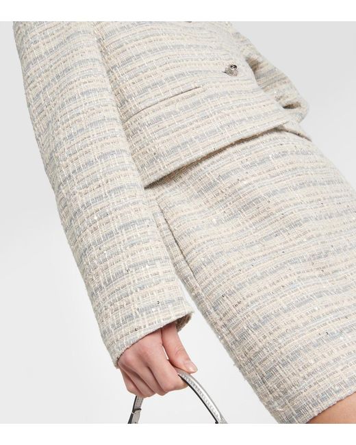 Valentino White Mossi Cotton-Blend Jacket