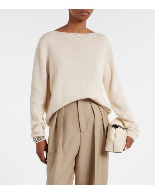 Jardin Des Orangers Natural Wool And Cashmere Sweater