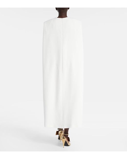 Givenchy White Caped Cocktail Dress