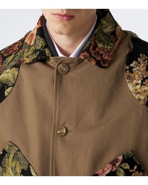 Simone Rocha Green Floral Patchwork Cotton Jacket for men