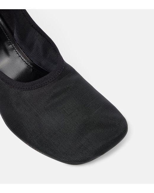 Dries Van Noten Black Pumps Aus Mesh Mit Leder