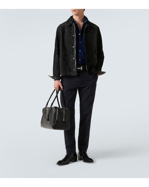 Tom Ford Blue Suede Jacket for men