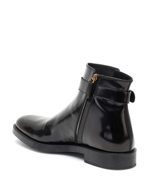 Tod's T Timeless Leather Ankle Boots in Nero (Black) | Lyst