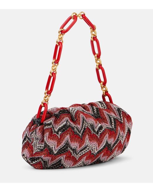 Missoni Red Schultertasche Medium Aus Haekelstrick