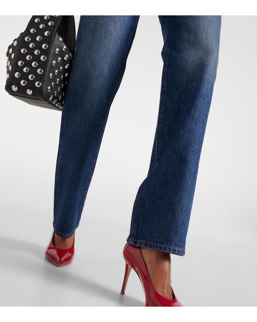 Sportmax Blue Low-Rise Straight Jeans