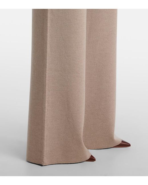 Ralph Lauren Natural Wool Wide-Leg Pants