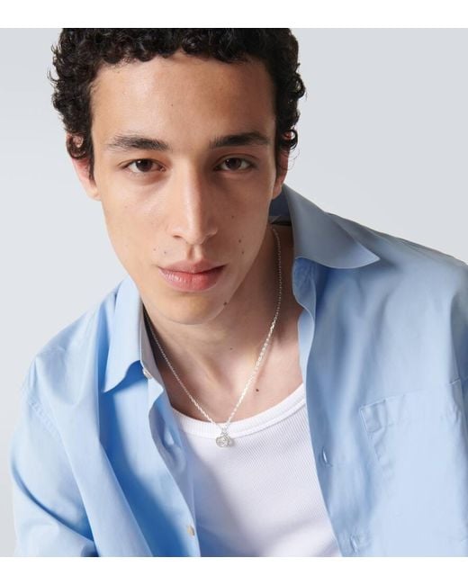 Collier Interlocking G En Argent Sterling Gucci pour homme en coloris White