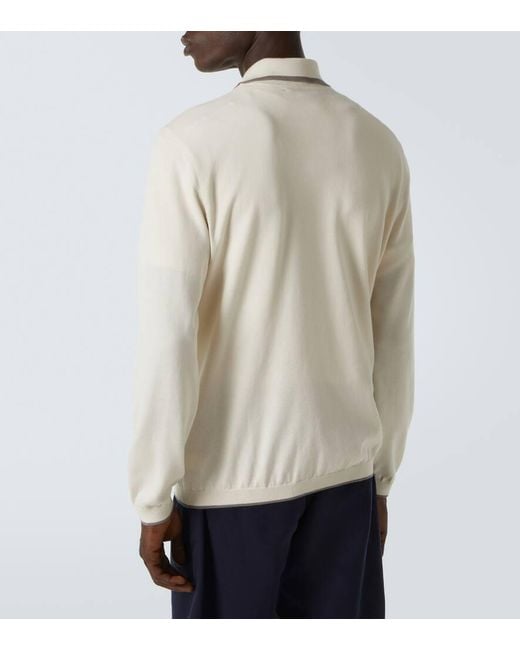 Polo En Coton Brunello Cucinelli pour homme en coloris White