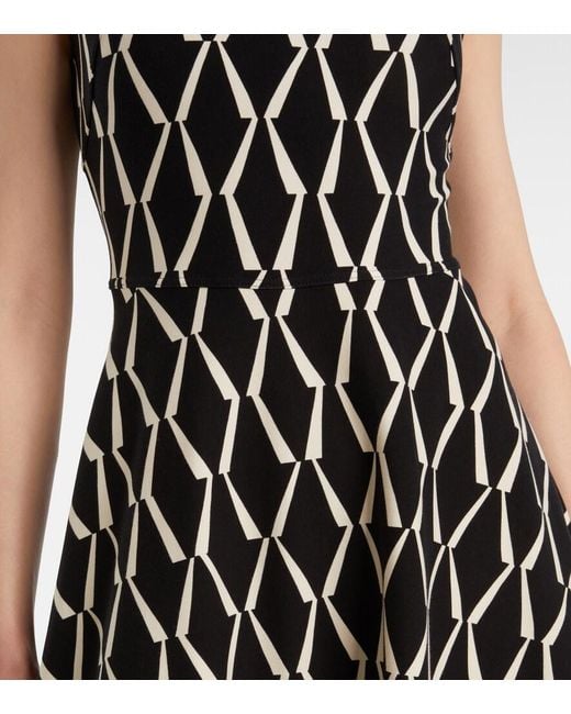 Max Mara Black Lampara Cotton-Blend Midi Dress