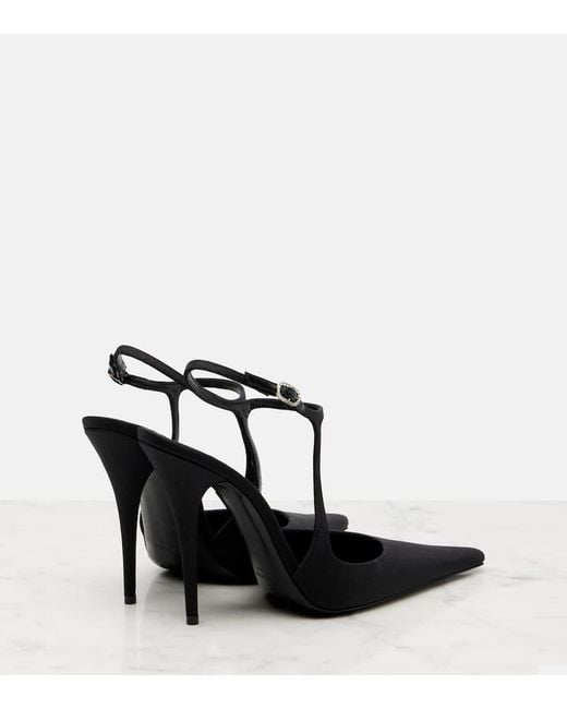 Saint Laurent Black Manon 110 Slingback Pumps