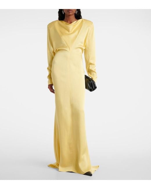 Stella McCartney Yellow Satin Gown