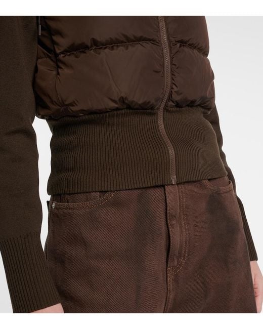 Canada Goose Brown Hybridge Wool-Blend Down Jacket