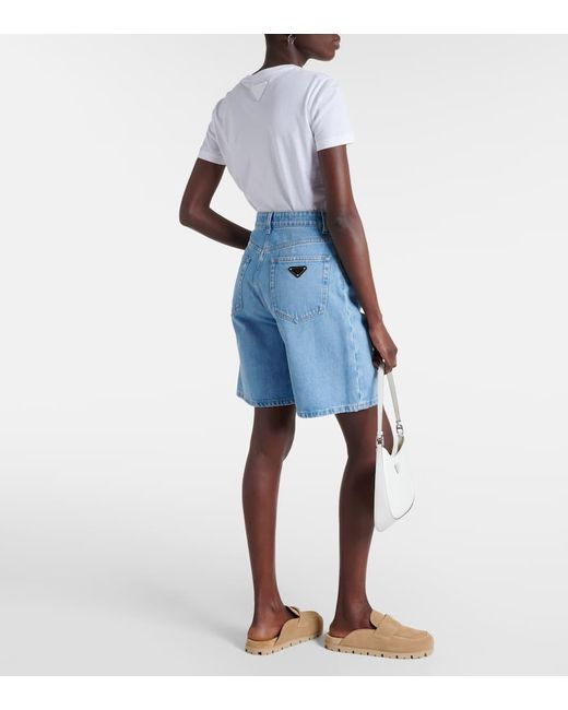 Prada Blue Bermuda-Shorts aus Denim