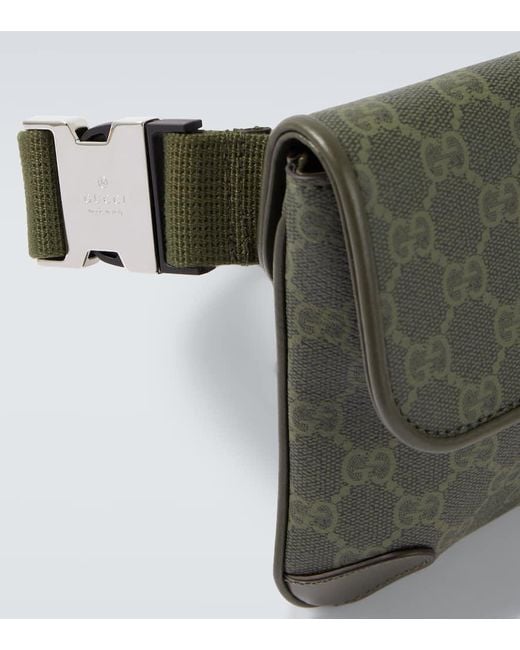 Gucci Guerteltasche Gg Small Mit Leder in Green für Herren