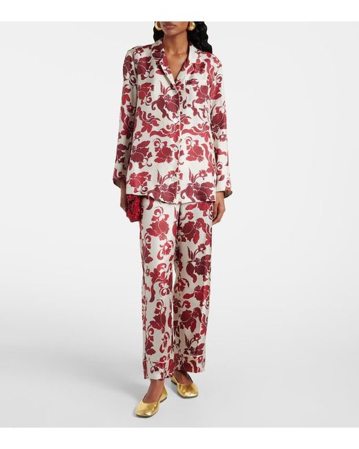 Blazer Alan En Jacquard De Seda Max Mara de color Red