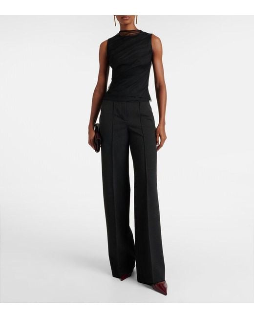 Dorothee Schumacher Black Emotional Essence Jersey Wide-Leg Pants