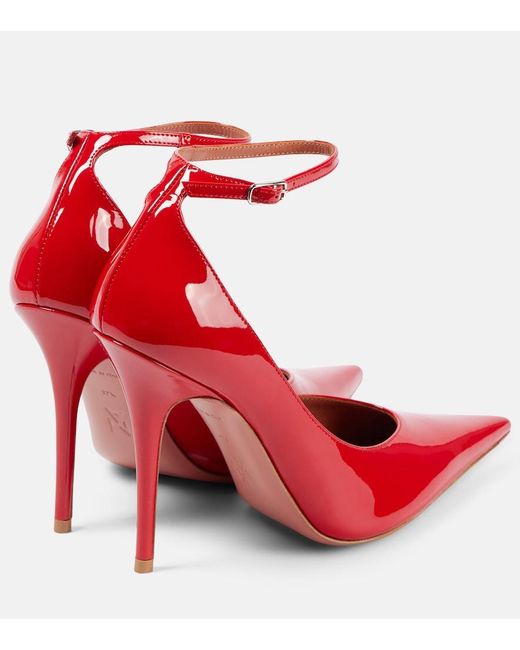 AMINA MUADDI Red Anok 105 Patent Leather Pumps