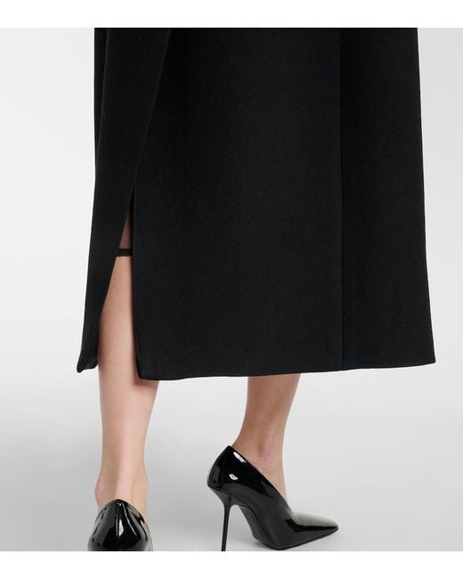 Abrigo Cruzado De Lana Virgen Rohe de color Black