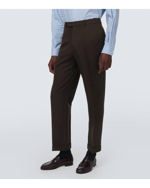 The Row Gray Seth Wool Straight Pants for men