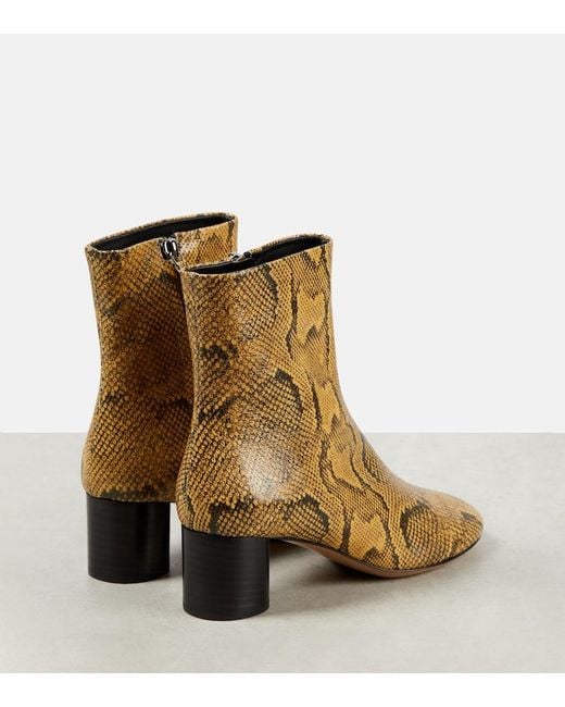 Isabel Marant Natural Laeden Leather Ankle Boots