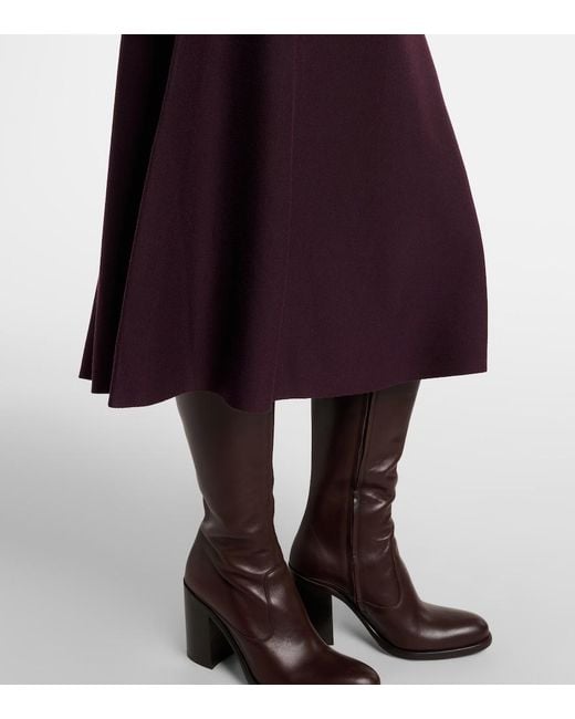 Jardin Des Orangers Purple Cropped Wool And Cashmere Trench Coat