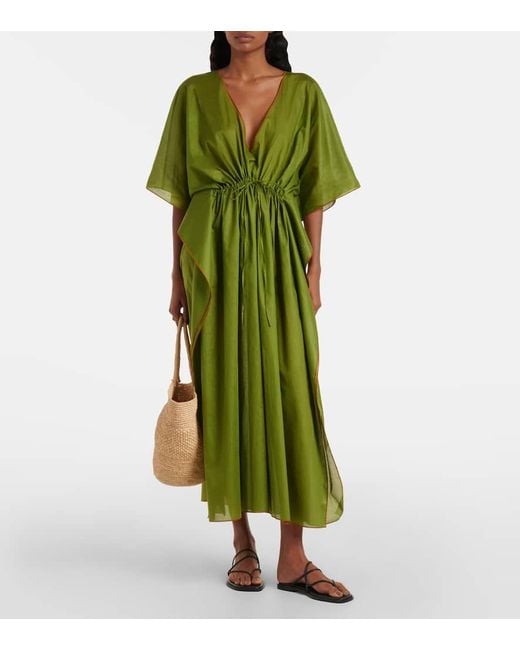 Eres Green Kaftan Voilier Aus Baumwolle