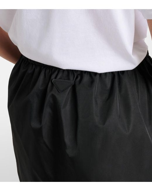 Prada Black Re-Nylon Belted Miniskirt