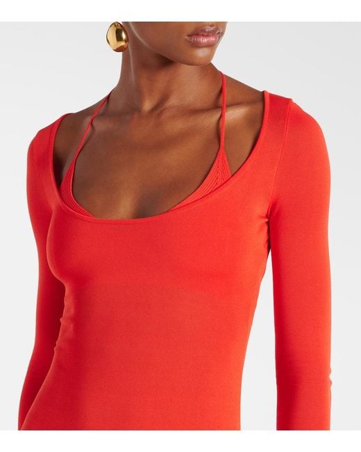 Sir Red Valejo Halter Knit Maxi Dress