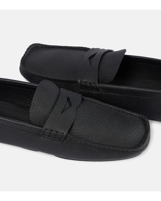 Khaite Black Billy Leather Penny Loafer