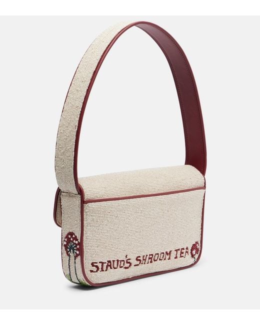 Staud Metallic Tommy Beaded Shoulder Bag