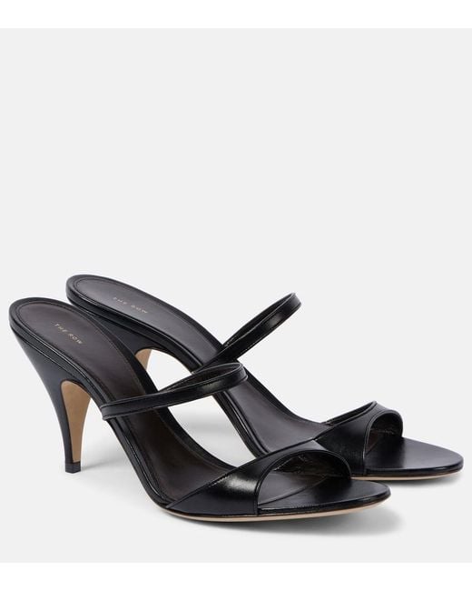 The Row Black Sandalen Vika Knot 80 Aus Leder