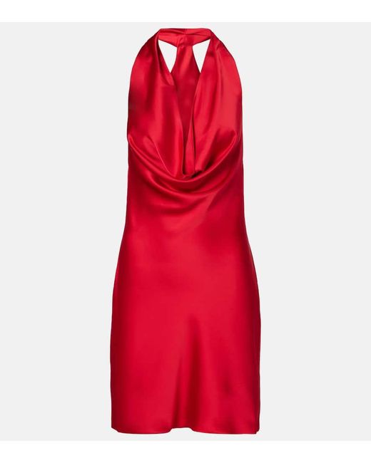 Norma Kamali Red Minikleid Aus Satin