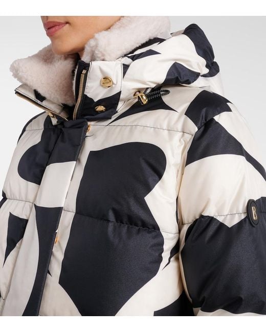 Bogner Black Maja Printed Down Ski Jacket