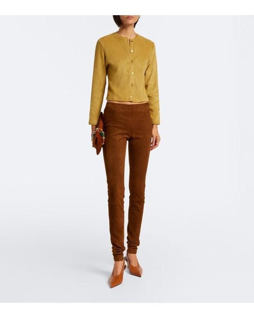 Stouls Yellow Astrid Suede Cardigan