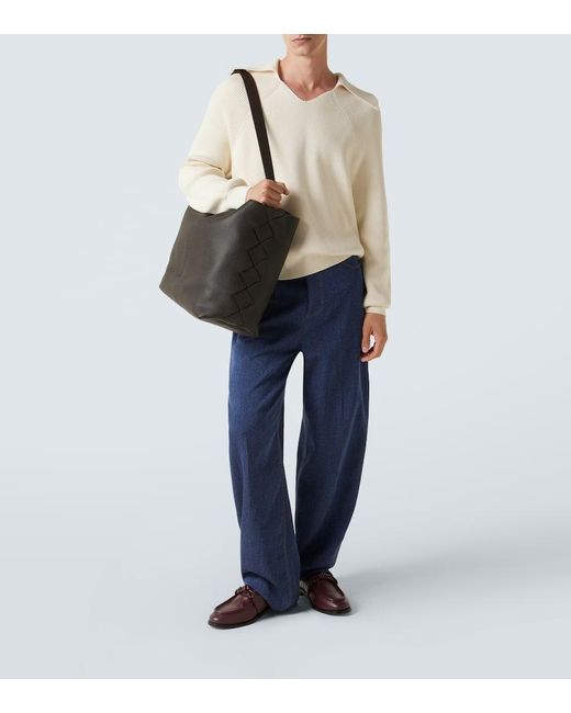 Bottega Veneta Tote Bag Diago Large Aus Leder in Black für Herren