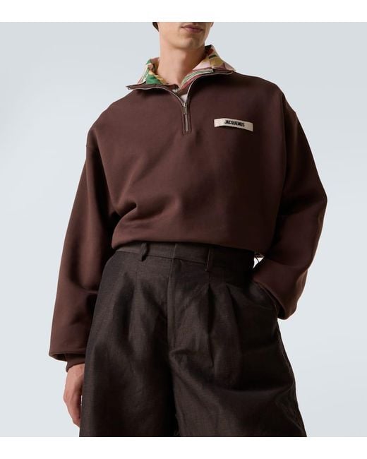 Sudadera Gros Grain De Algodon Jacquemus de hombre de color Brown