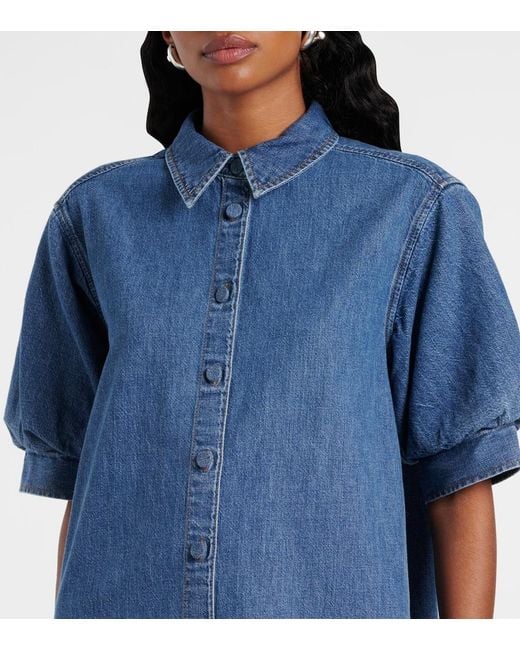 FRAME Blue Play Denim Minidress