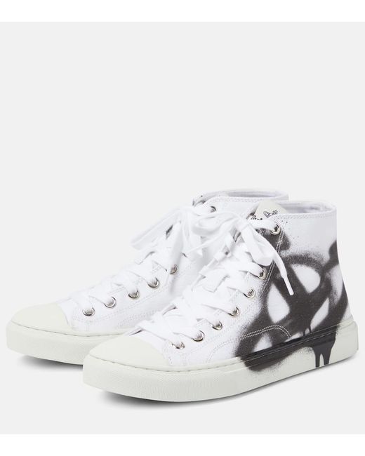 Sneakers alte Plimsoll con stampa di Vivienne Westwood in White