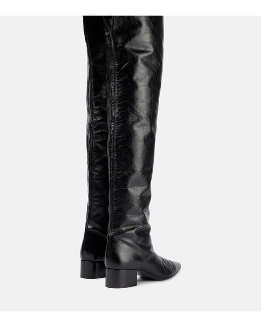 Khaite Black Overknee-Stiefel Andee Aus Leder