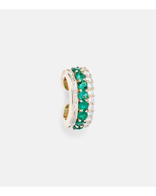 Anita Ko Blue Lola 18Kt Ear Cuff With Emeralds And Diamonds